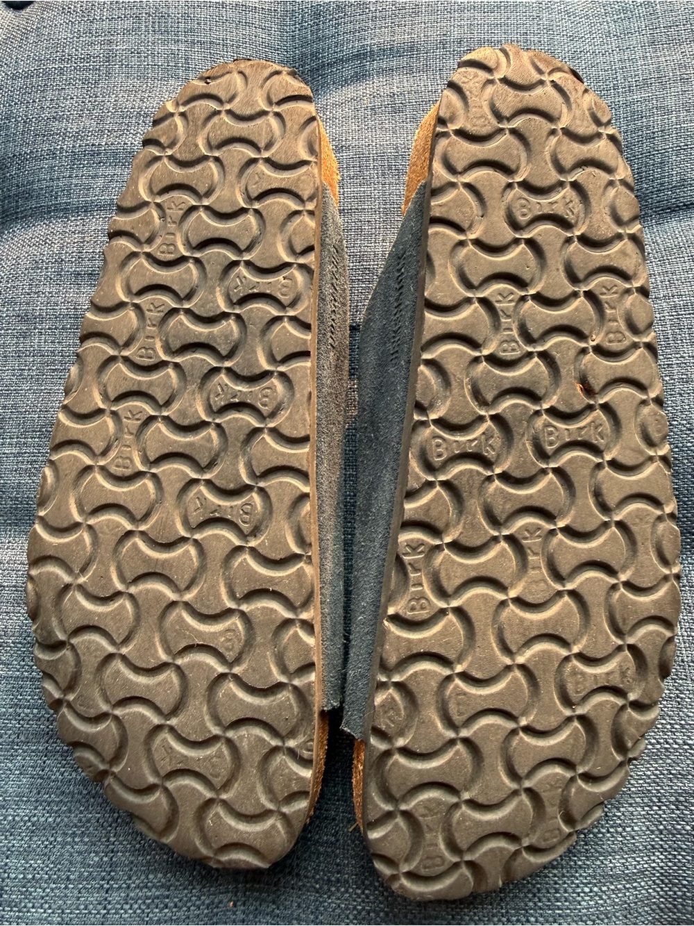 Birkenstock Zurich Suede Leather Slip On Sandals Navy Blue Size 40 Narrow Women - Picture 6 of 6